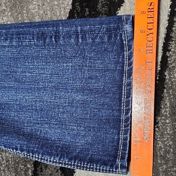 ROCK REVIVAL CHARLOTTE BLACK SEQUINS RHINESTONES EASY-FIT BOOT-LEG DENIM JEAN - Picture 9 of 16